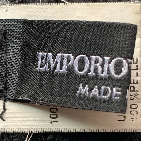 Armani Black Leather Gloves - Picture 3 of 6